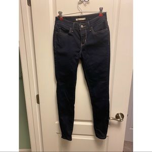 Levi’s 710 Super skinny dark jeans
